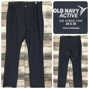 Old Navy Active Hybrid Pants Men’s 34x32 Blue Performance Casual